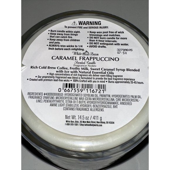 Bath & Body Works Caramel Frappuccino Candle- 3 Wick- 14.5 oz NEW - Picture 11 of 12
